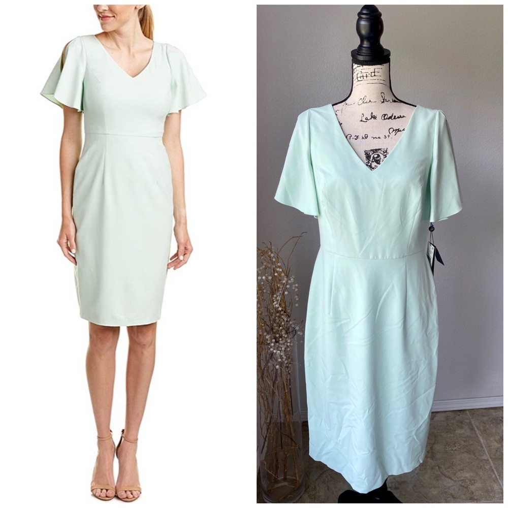 Adrianna Papell NWT Dress Jet Mint Cold Shoulder